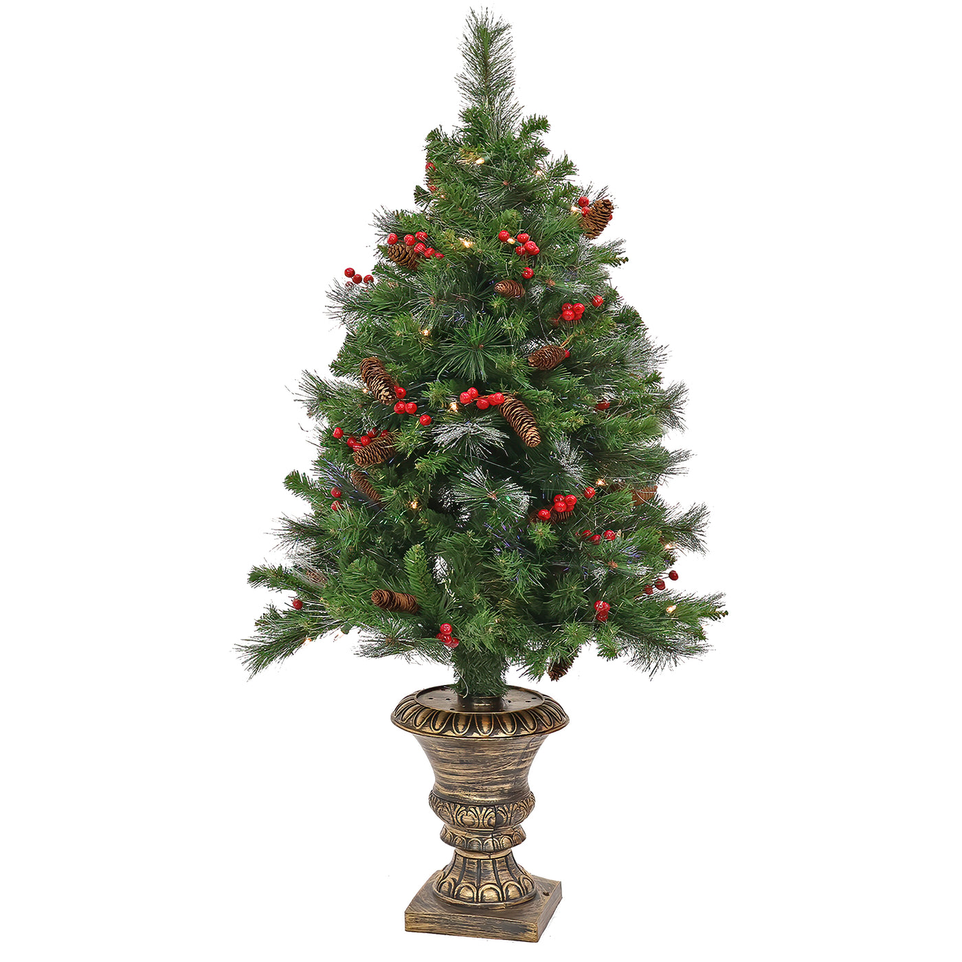 4 ft. Pre-Lit Crestwood Fiber Optic Tree