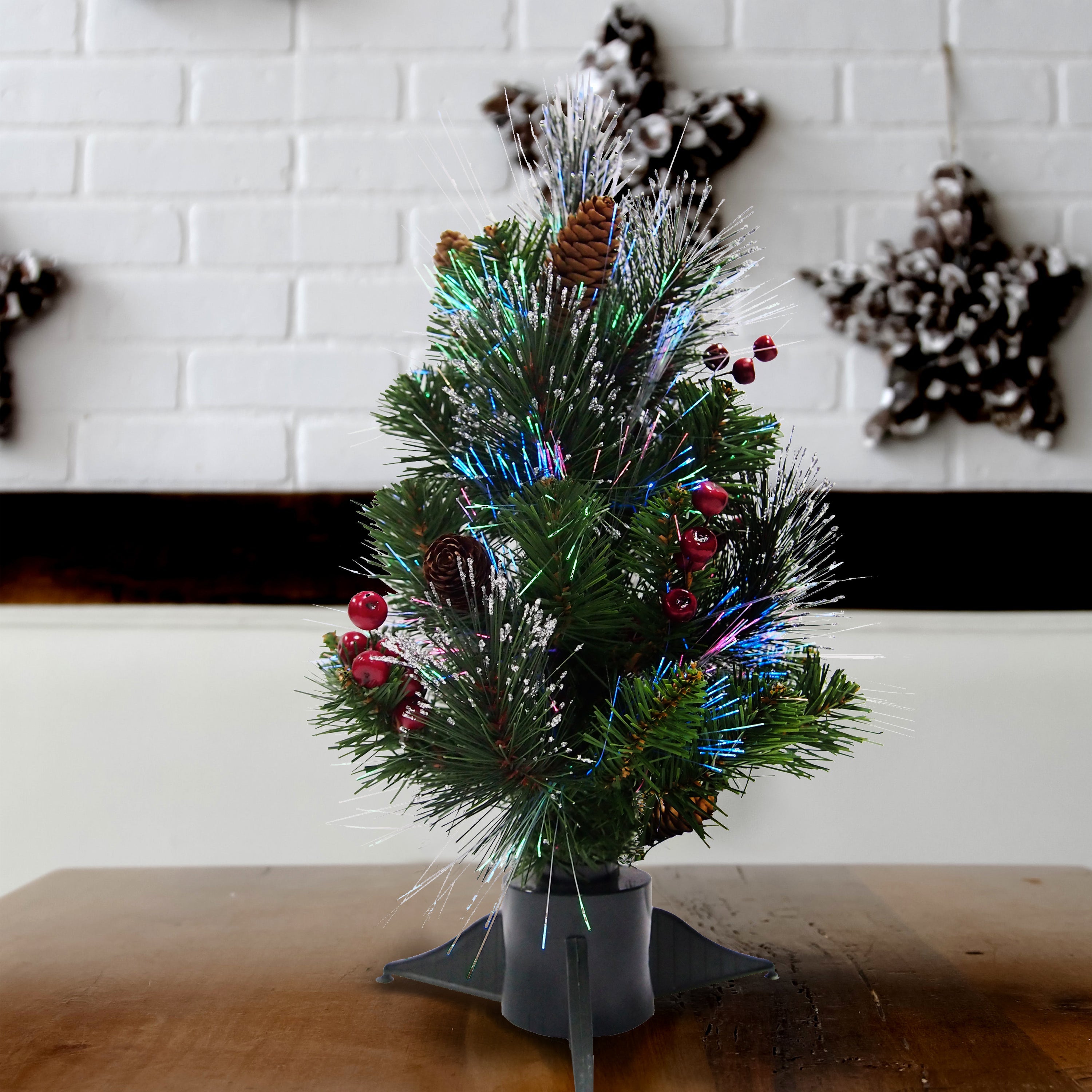 18 in.Pre-Lit Fiber Optic Crestwood Tree