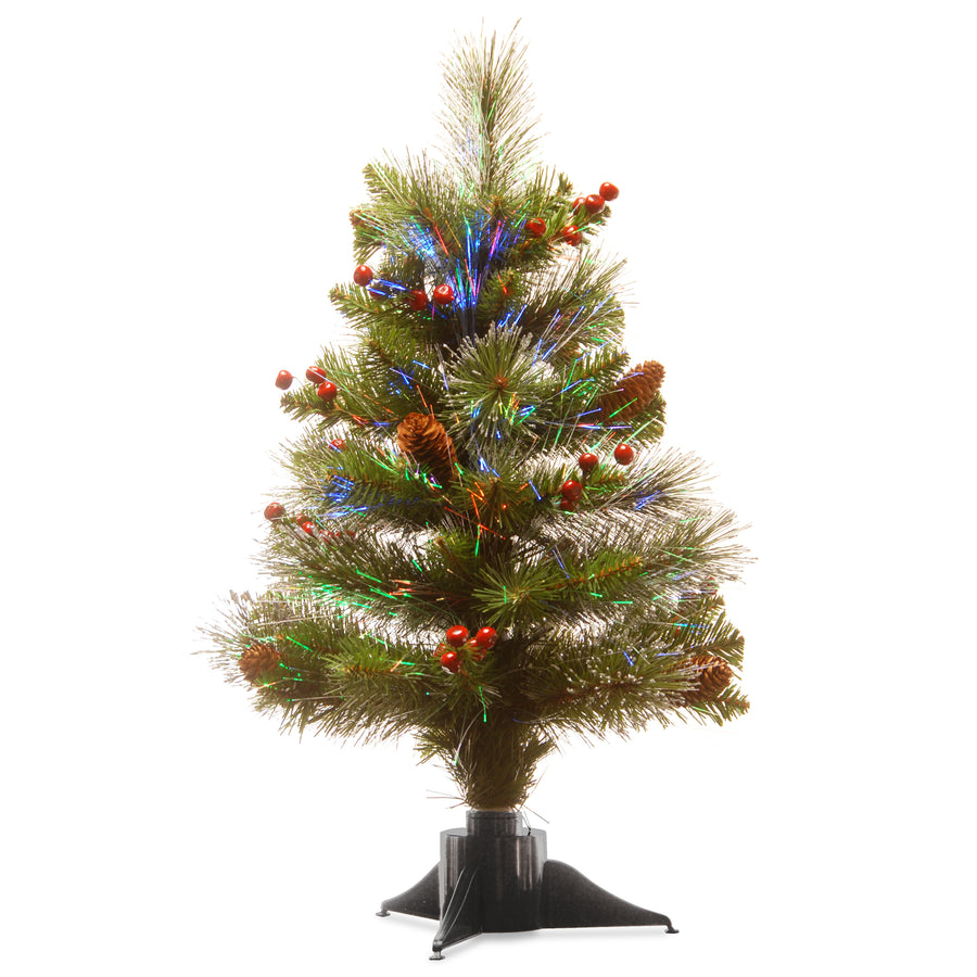 2 ft. Pre-Lit Fiber Optic Crestwood Tree