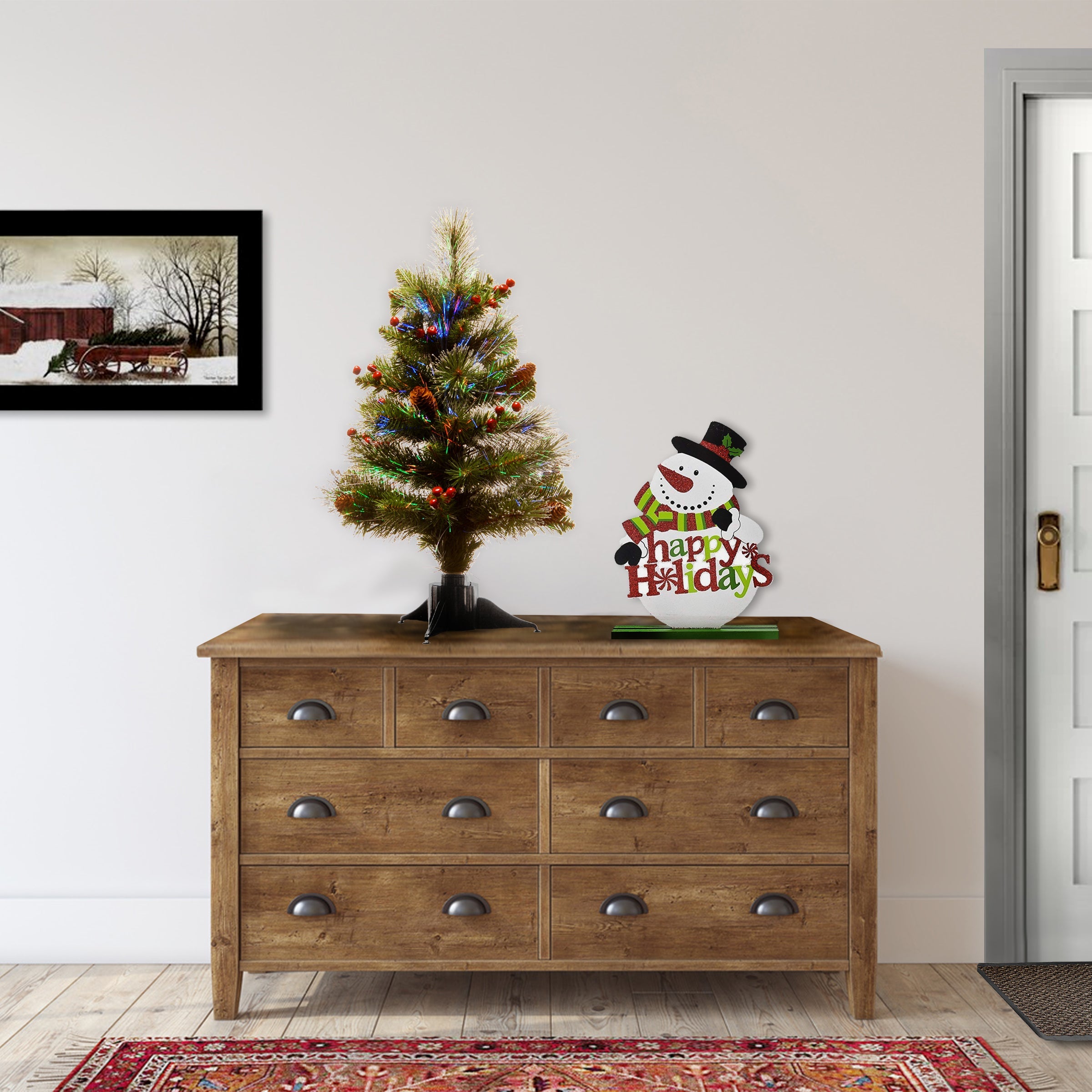 2 ft. Pre-Lit Fiber Optic Crestwood Tree