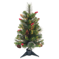 24 in.Pre-Lit Fiber Optic Crestwood Tree