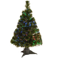 24 in. Pre-Lit Fiber Optic Ice Tree