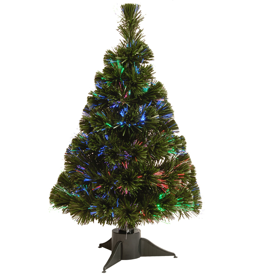 24 in. Pre-Lit Fiber Optic Ice Tree