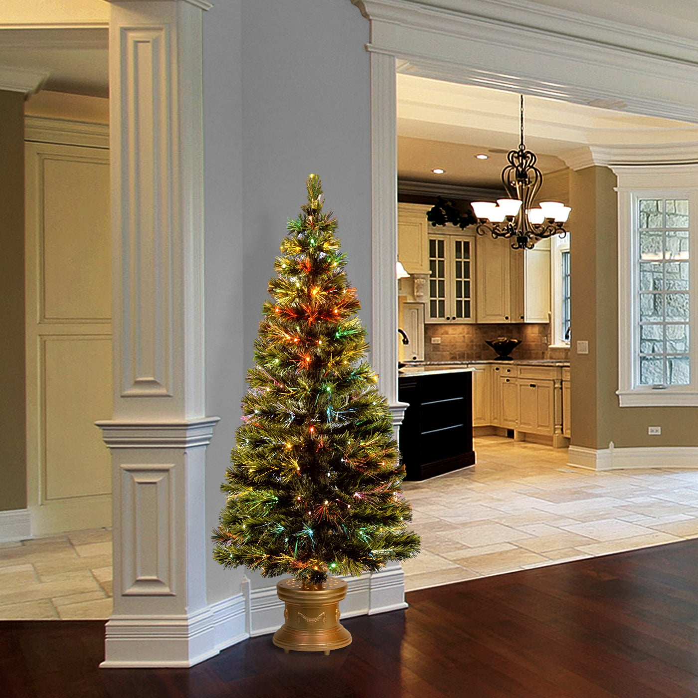 5 ft. Fiber Optic Radiance Fireworks Tree