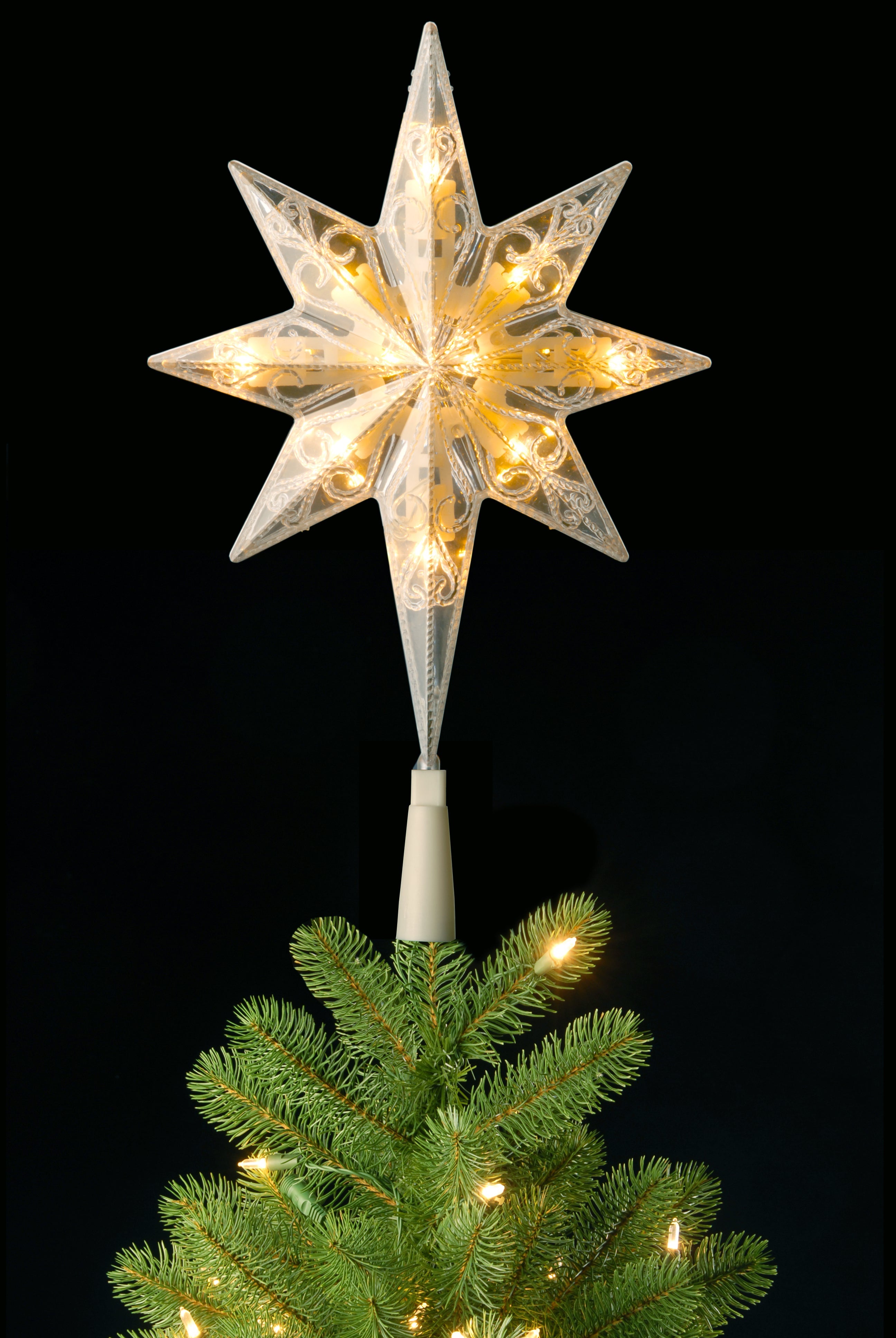 11 in. Tree Top Star with Warm White LED Lights