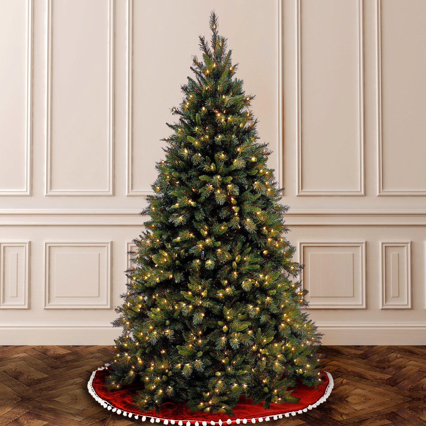 6.5 ft. Pre-Lit Tiffany Fir Medium Tree with Clear Lights