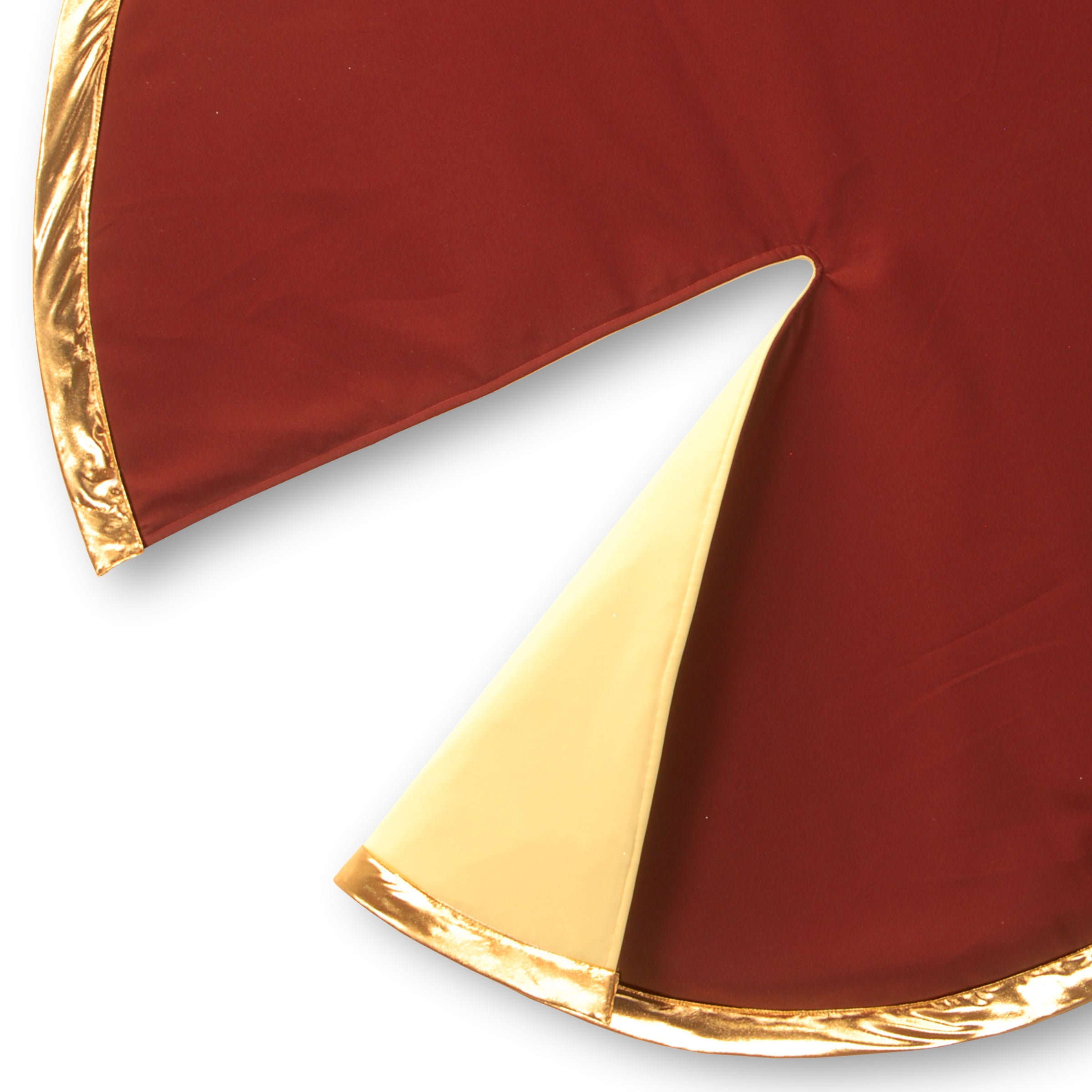 54 in. Burgundy/Gold Designer Tree Skirt