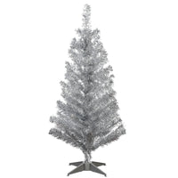 3 ft. Tinsel Collection Silver Tree
