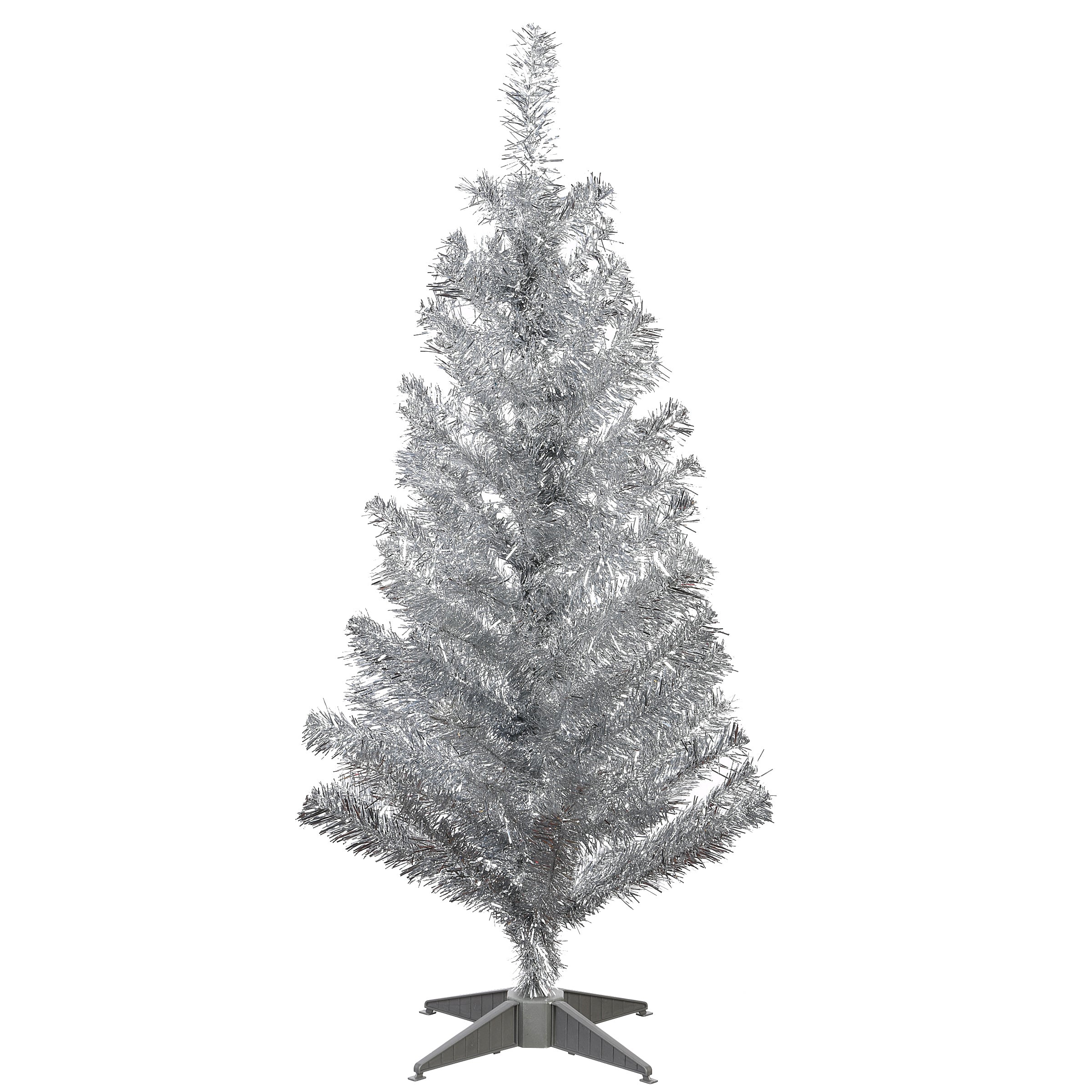 3 ft. Tinsel Collection Silver Tree