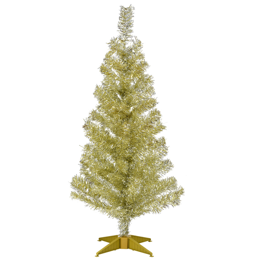 3 ft. Tinsel Collection Gold Champagne Tree