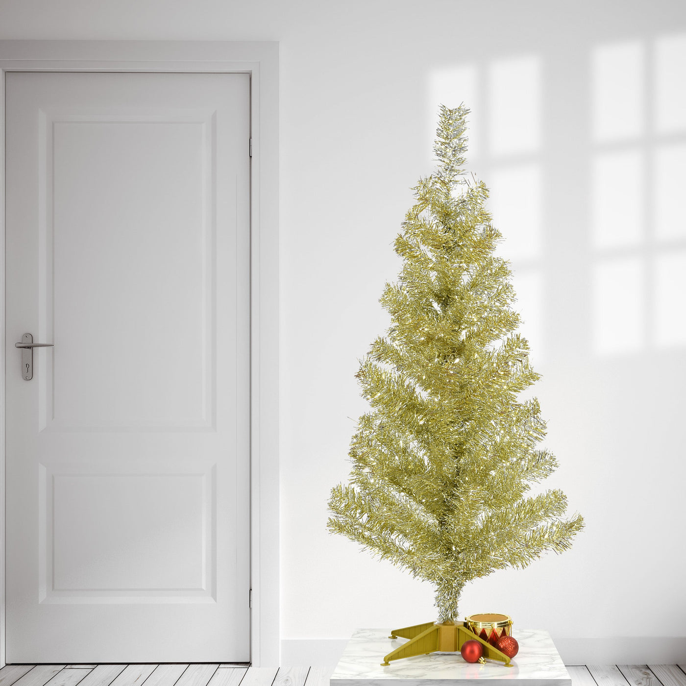 3 ft. Tinsel Collection Gold Champagne Tree