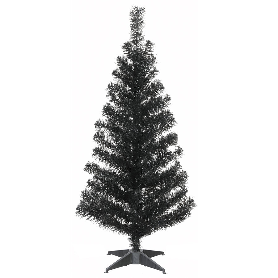3 ft. Tinsel Collection Black Tree