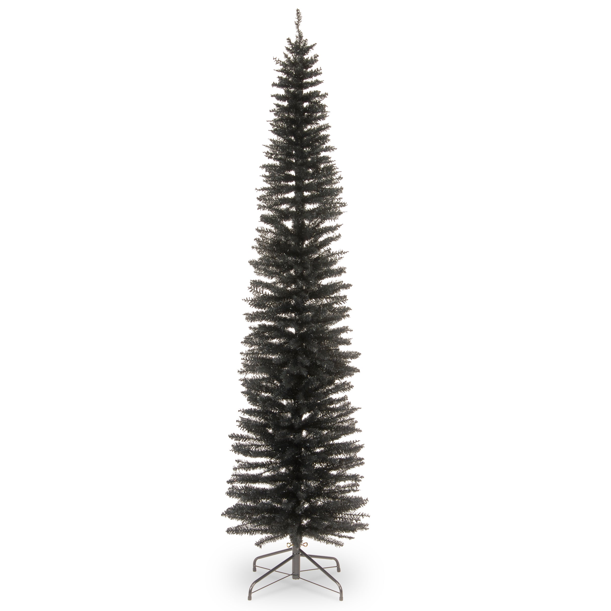 7 ft. Tinsel Collection Black Tree
