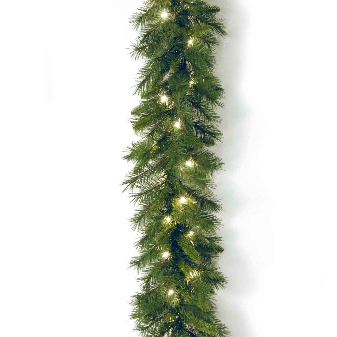 9 ft. Pre-Lit Winchester Pine Garland with Clear Lights