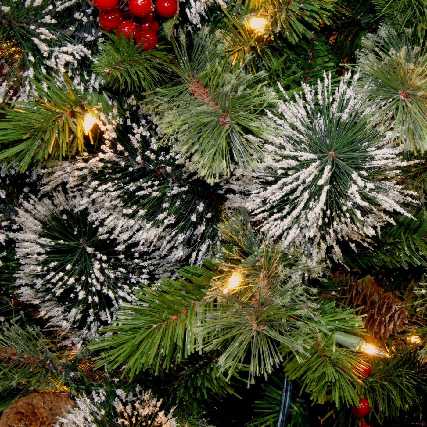 6.5 ft. Pre-Lit Wintry Pine Slim Tree with Clear Lights