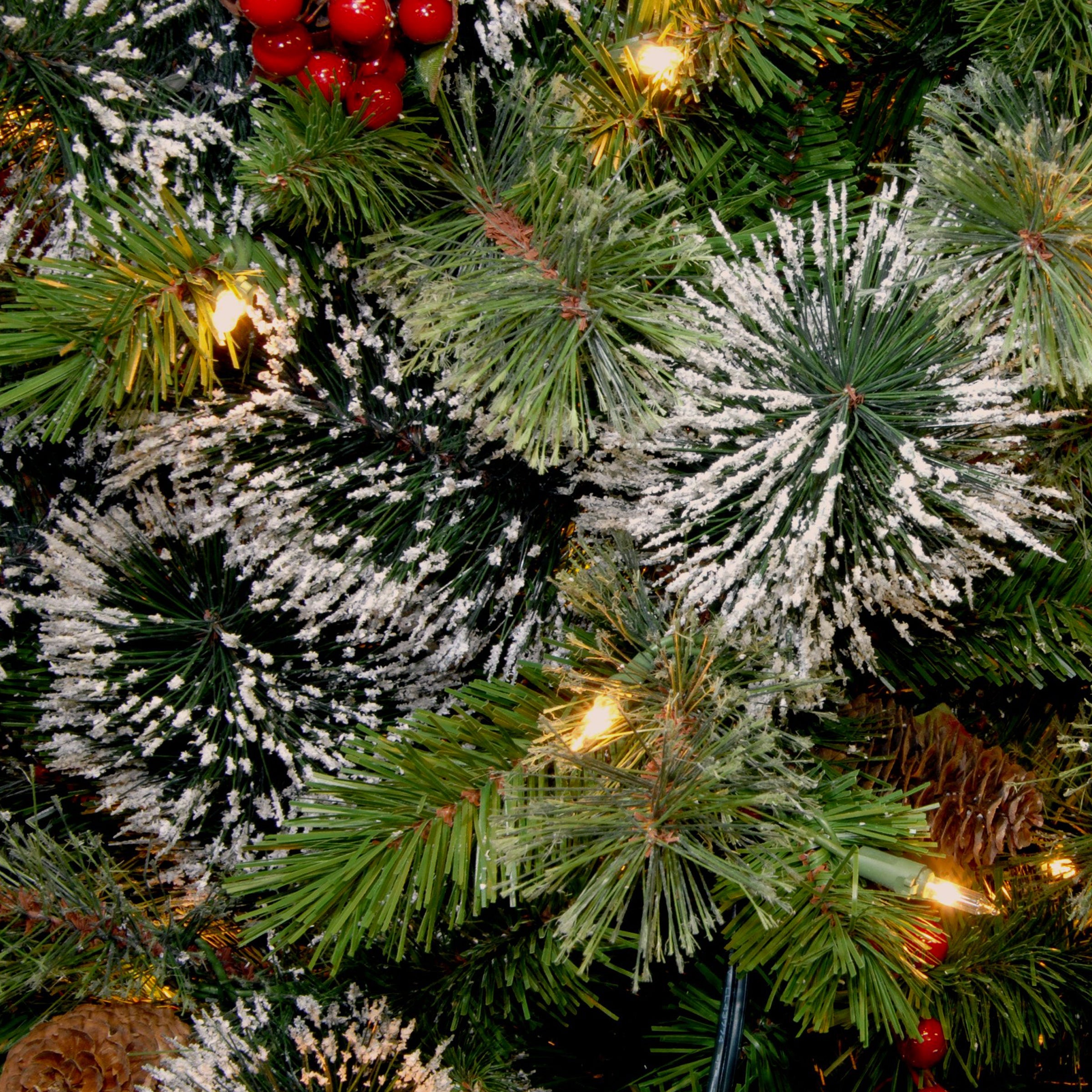 6.5 ft. Pre-Lit Wintry Pine Slim Tree with Clear Lights