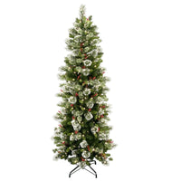 7.5 ft. Pre-Lit Wintry Pine Slim Tree with Clear Lights
