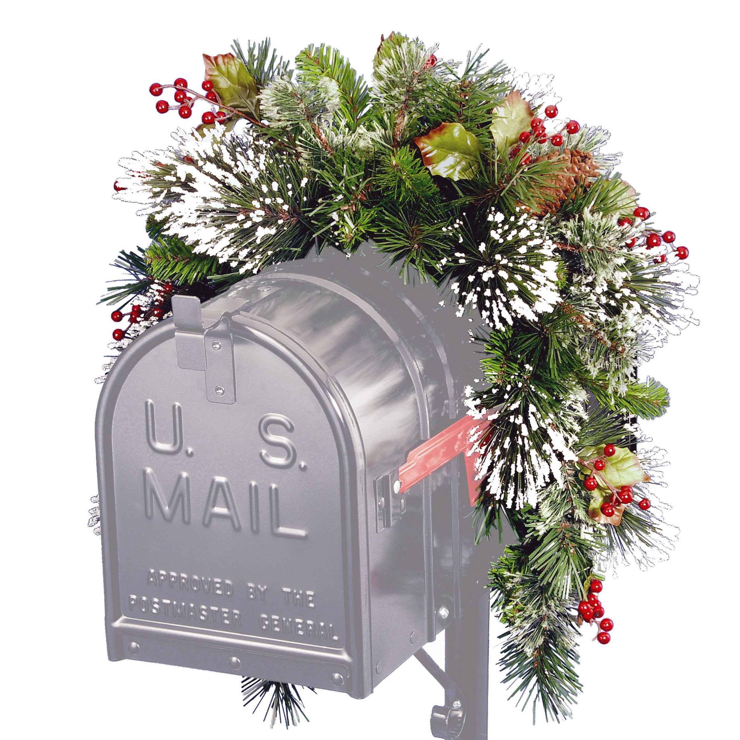 36 in. Wintry Pine Mailbox Swag