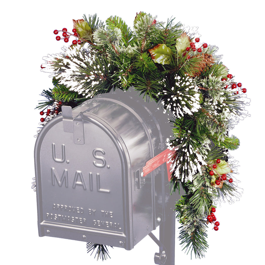 36 in. Wintry Pine Mailbox Swag