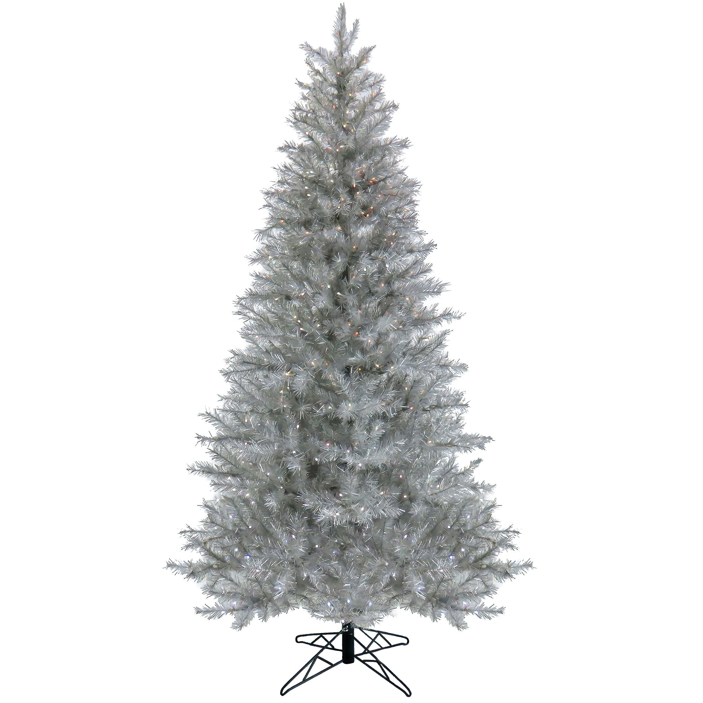 10ft. Pre-Lit Crystal Pine Hinged Tree with RGB Lights