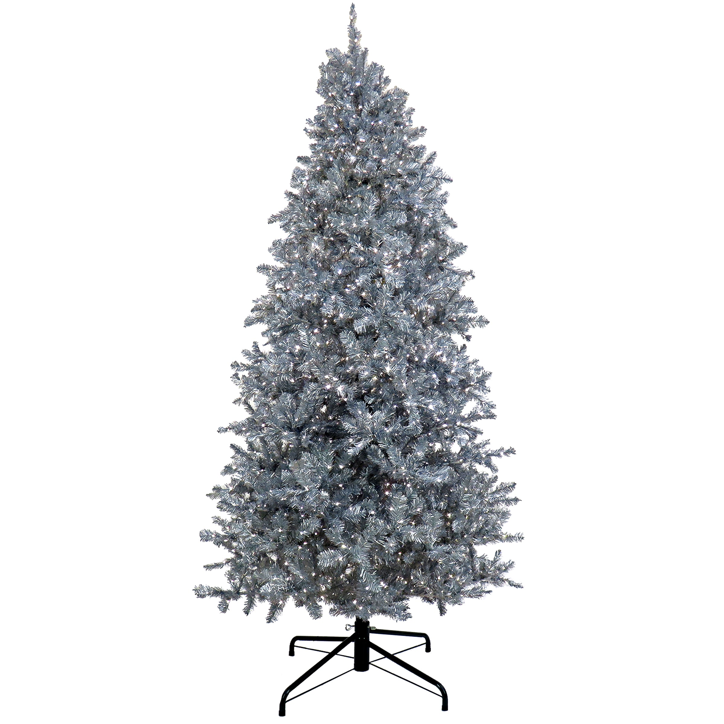 10 ft.PreLit Christmas Matt Silver Tree National Tree Company Business