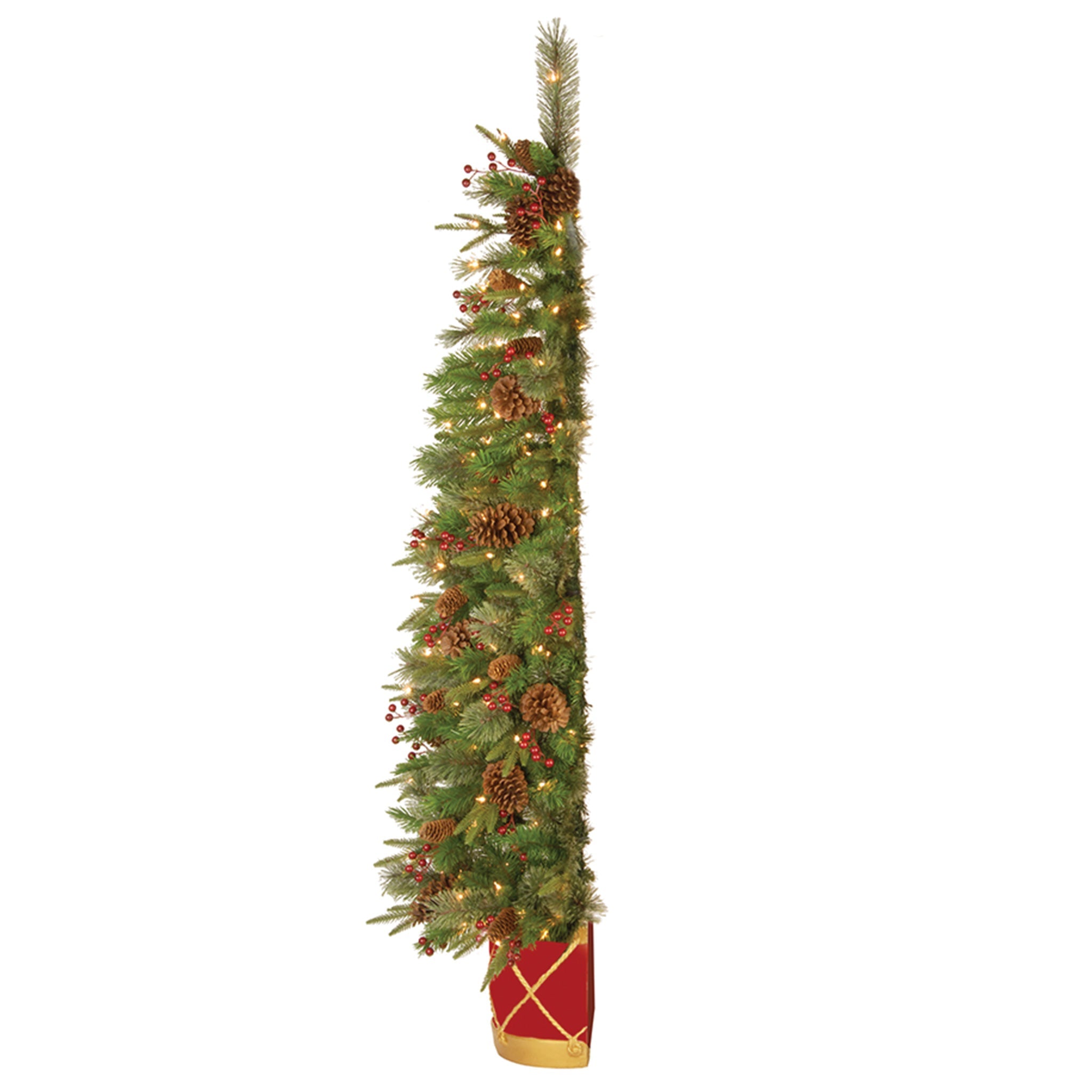 6 ft. Pre-Lit Colonial Collection Slim Tree with Clear Lights