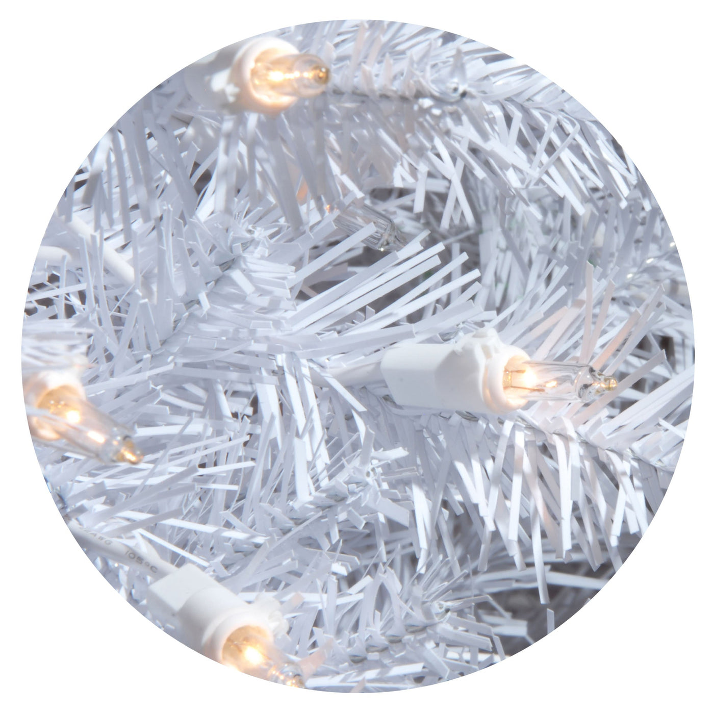 7.5 ft. Pre-Lit Dunhill Fir White Tree with Clear Lights