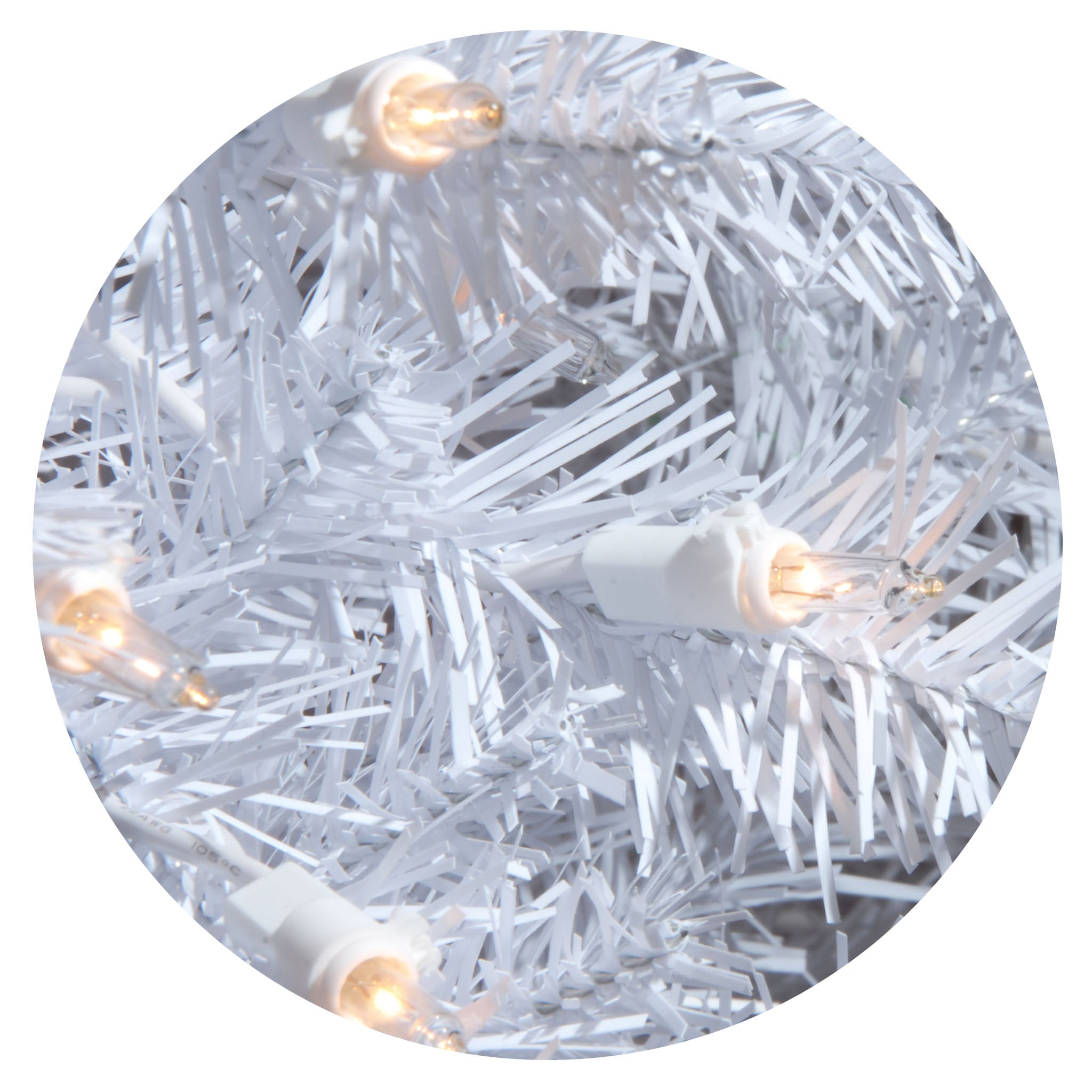 7.5 ft. Pre-Lit Dunhill Fir White Tree with Clear Lights