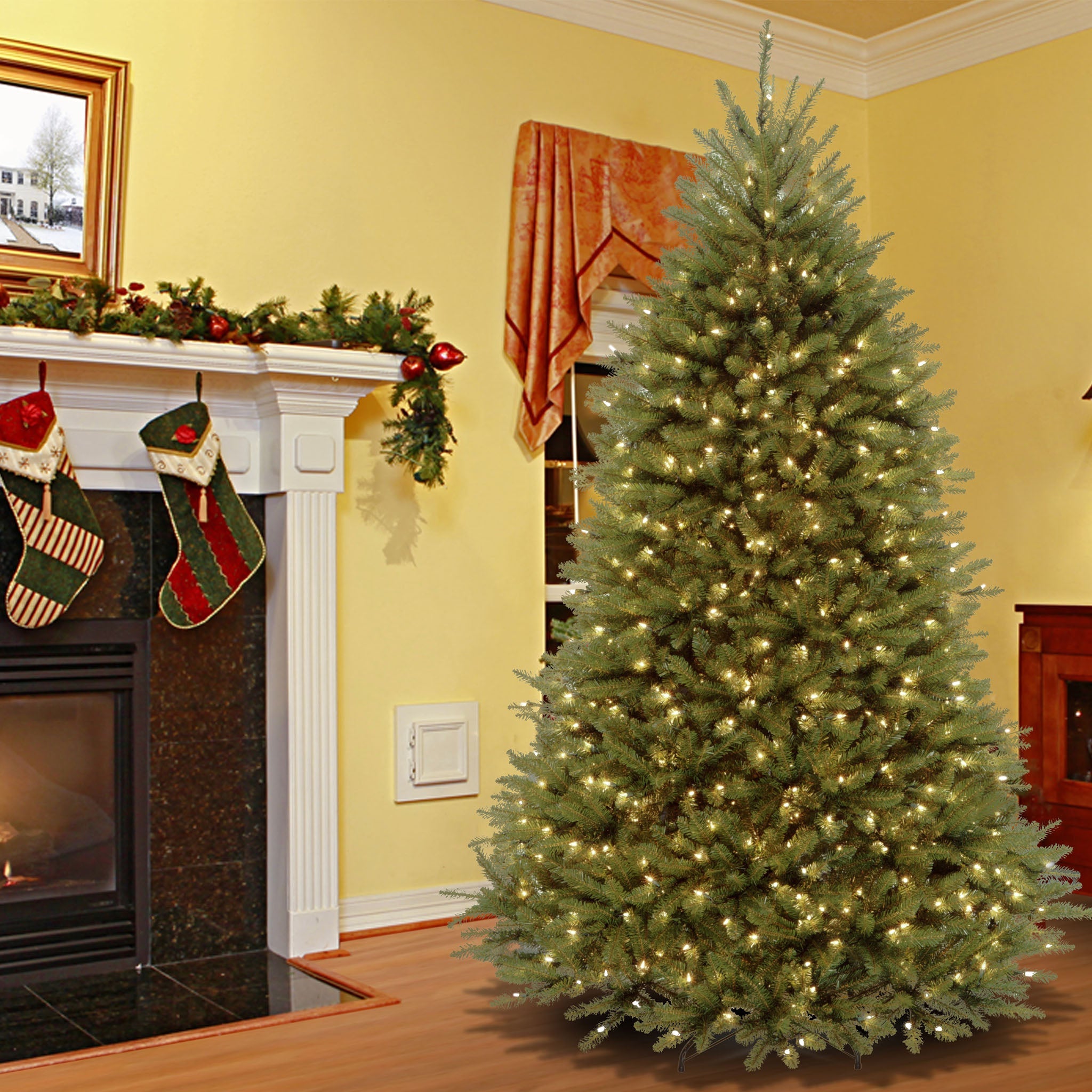 7.5 ft. Pre-Lit Dunhill Fir Tree with PowerConnect Dual Color LED Lights