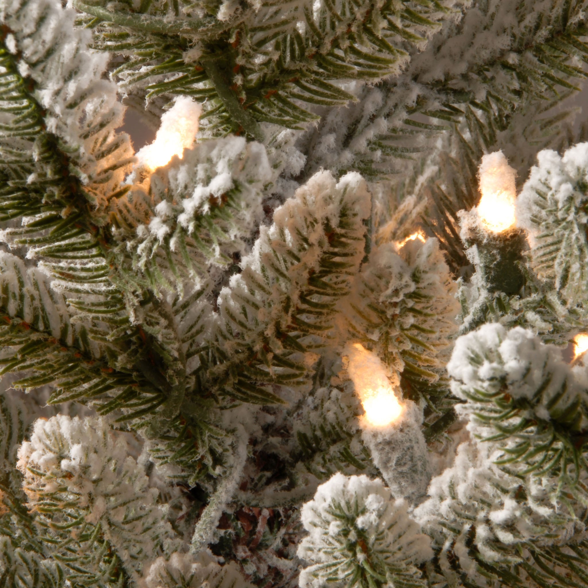 2.5 ft. Pre-Lit Snowy Cambridge Fir Tree with White LED Lights